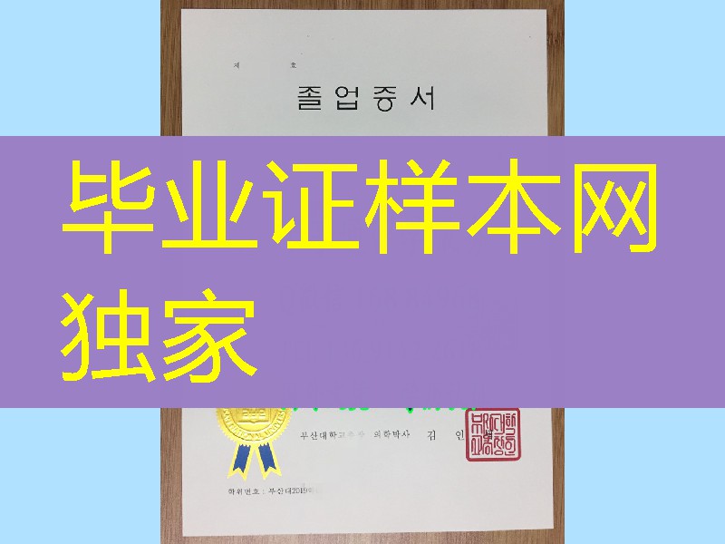 韩国釜山大学毕业证实拍案例，Pusan National University diploma