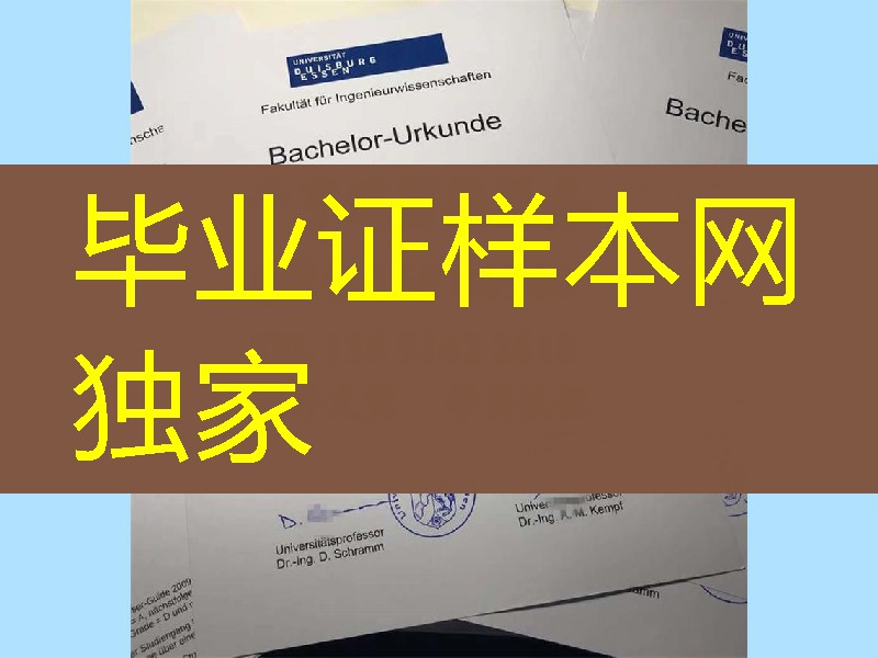 德国杜伊斯堡埃森大学毕业证Universitit Duisburg-Essen diploma