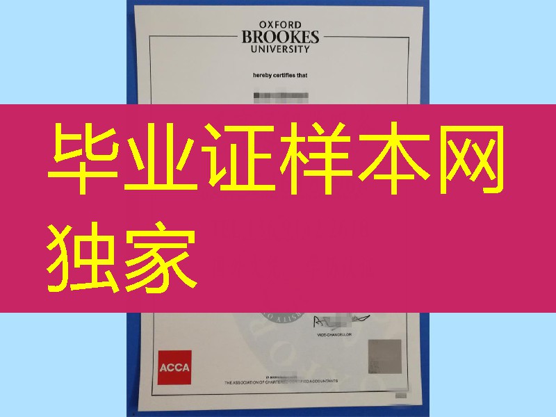 牛津布鲁克斯大学ACCA毕业证，Oxford Brookes University degree