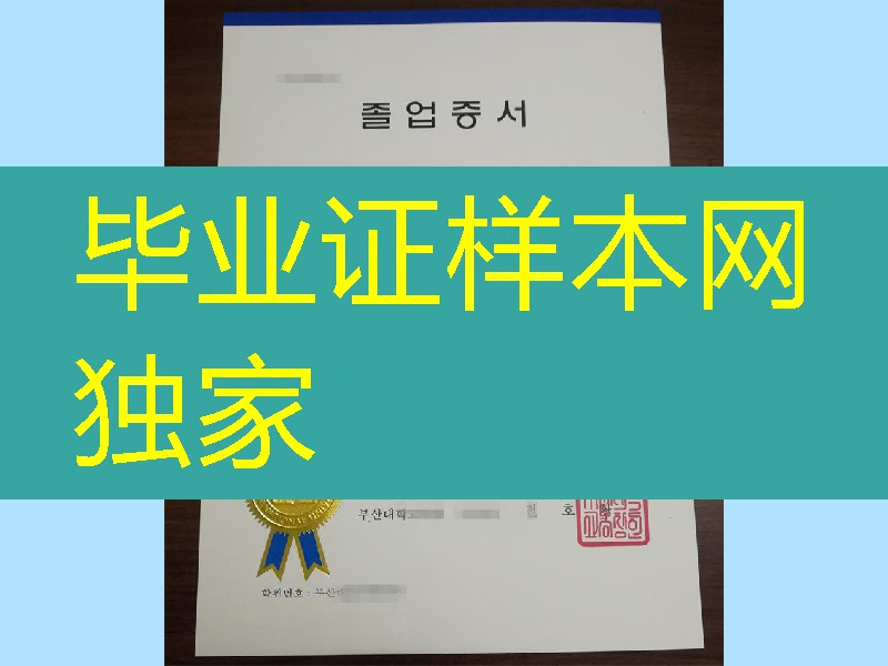 韩国釜山大学毕业证烫金，Pusan National University diploma
