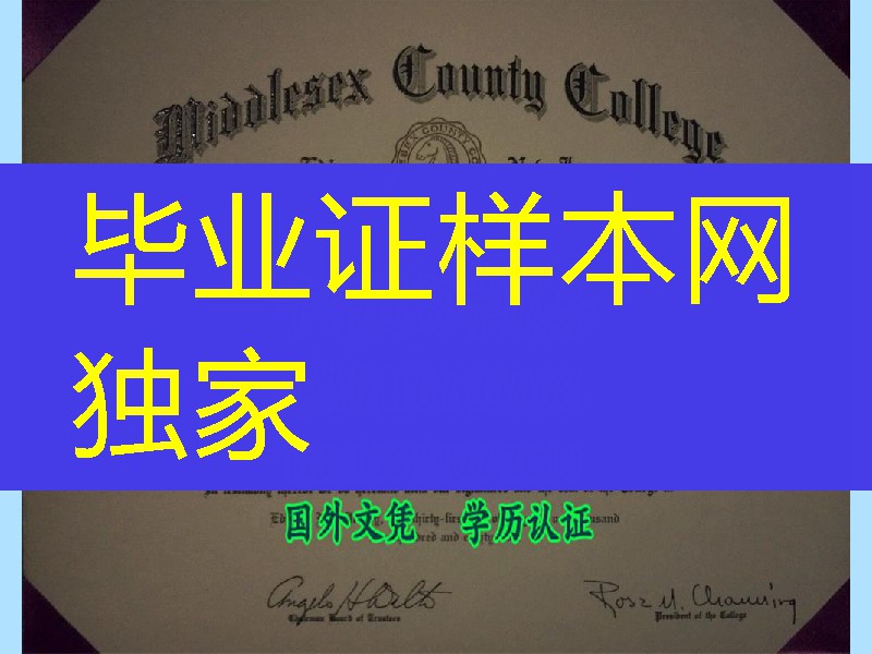 美国米德尔塞克斯县学院毕业证（爱迪生）Middlesex County College diploma
