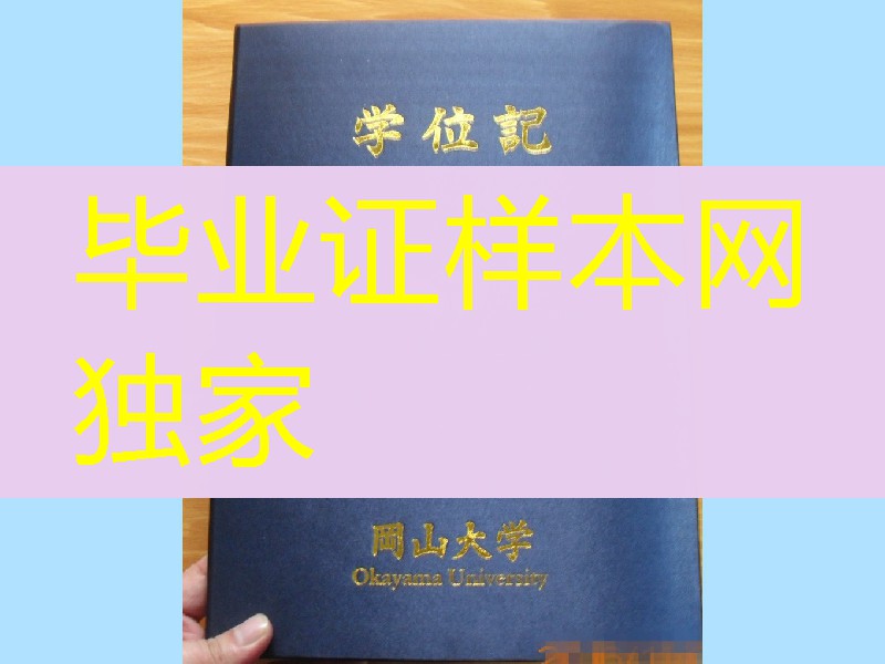 日本冈山大学卒业证书学位记封皮,Okayama University diploma Cover