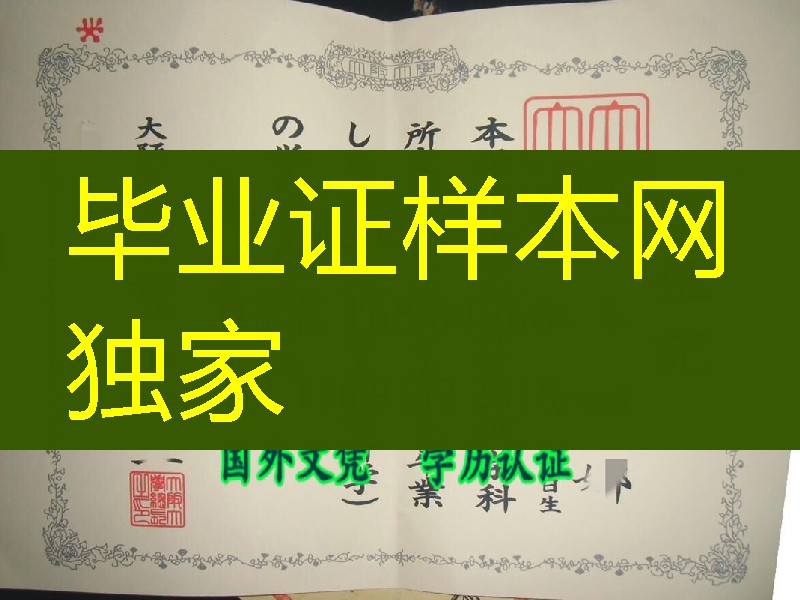 日本大阪大学学位记毕业证书,Osaka University diploma degree