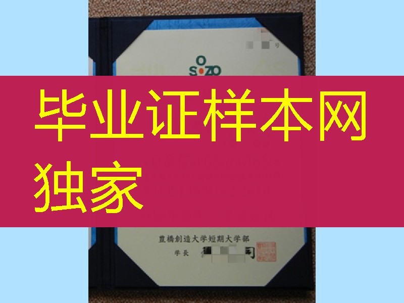 日本丰桥创造大学短期大学部毕业证，日本丰桥创造大学短期大学部学位记