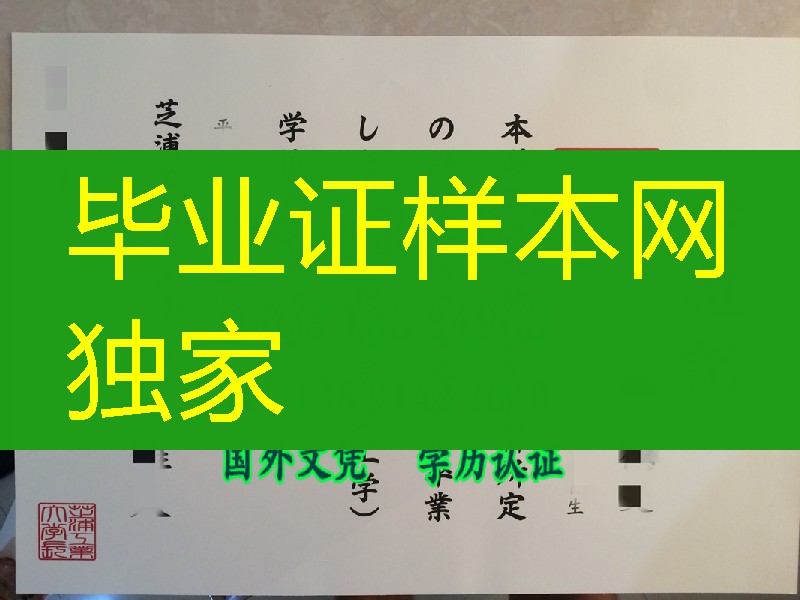 日本芝浦工业大学卒业证书学位记 ，Shibaura Institute of Technology diploma degree