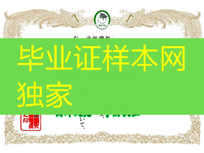 日本河童大学学位记毕业证，