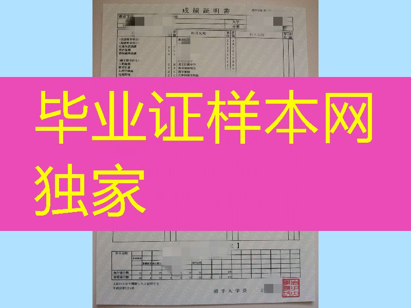 日本岩手大学成绩单，Iwate University transcript