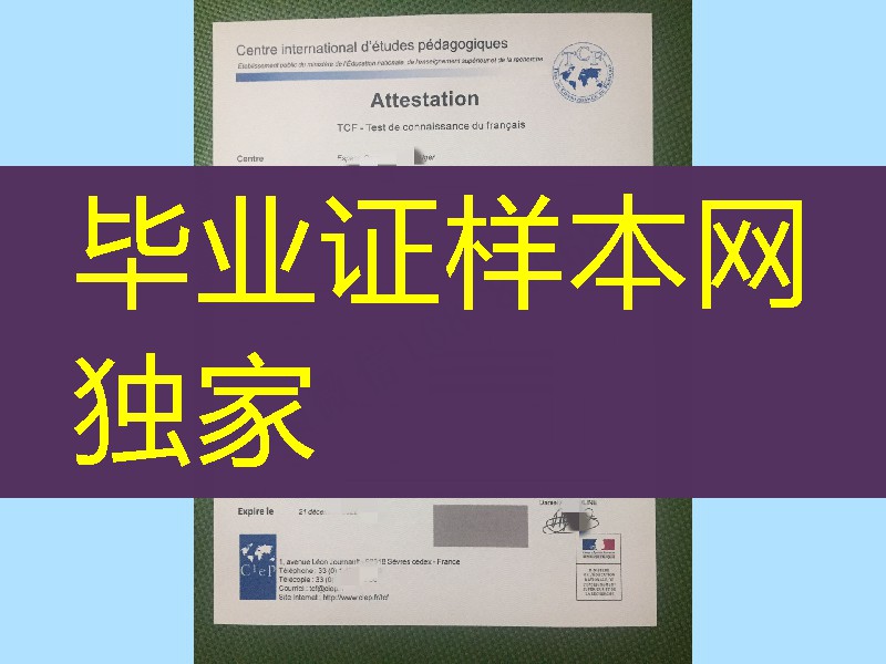 TCF法语证书，TCF法语考试成绩单