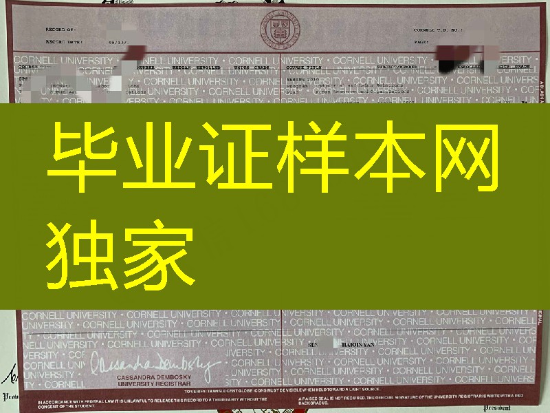 康奈尔大学毕业证,康奈尔大学成绩单,美国大学成绩单