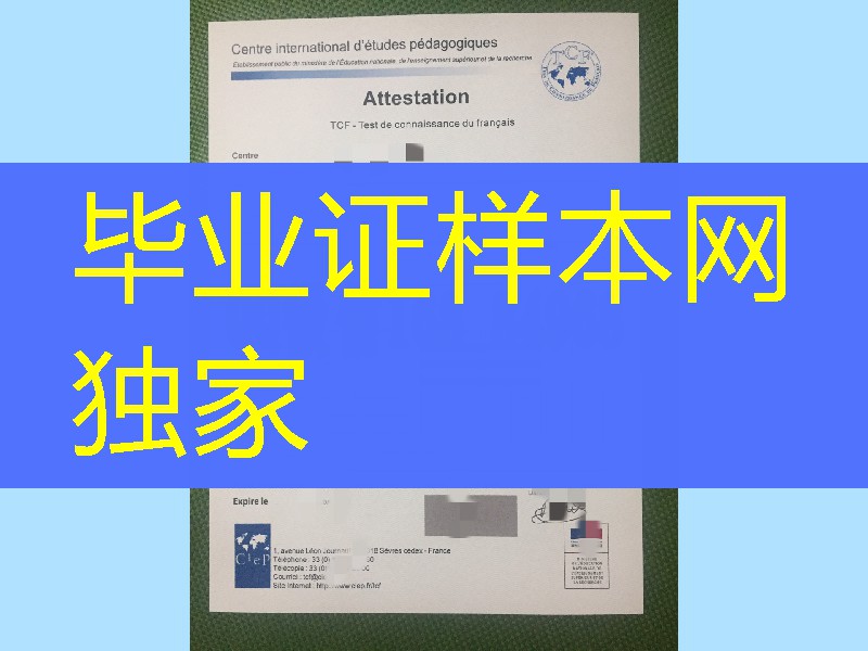 法语TCF证书办理，网上订购TCF法语证书_法语TCF证书样式